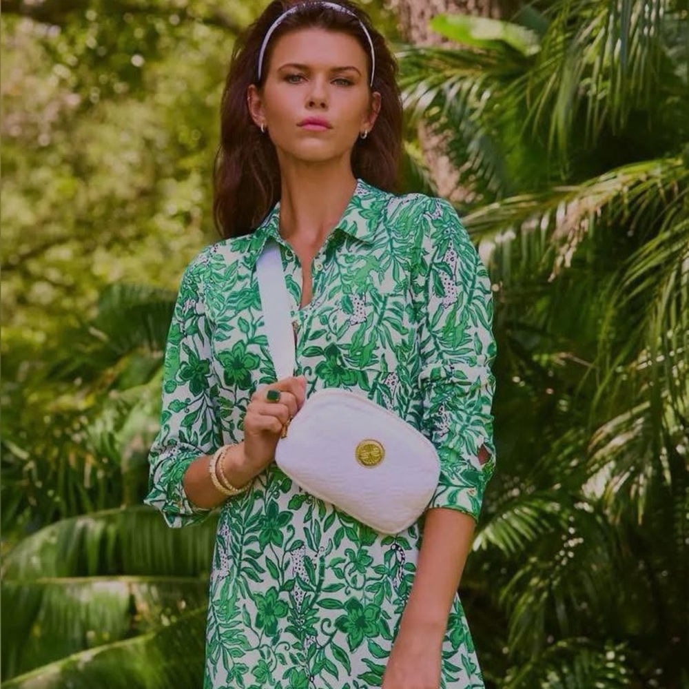 NEW Lilly Pulitzer | UPF 50+ Kindra Dress - Fiddle Leaf Green Lil Escape Size XS